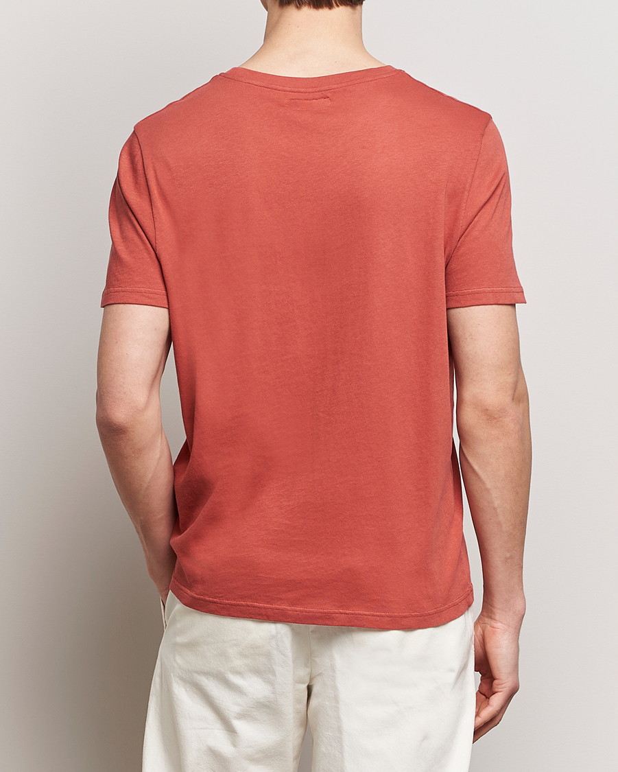 Homme | T-shirts | Merz b. Schwanen | Organic Cotton Washed Crew Neck T-Shirt Newman Red