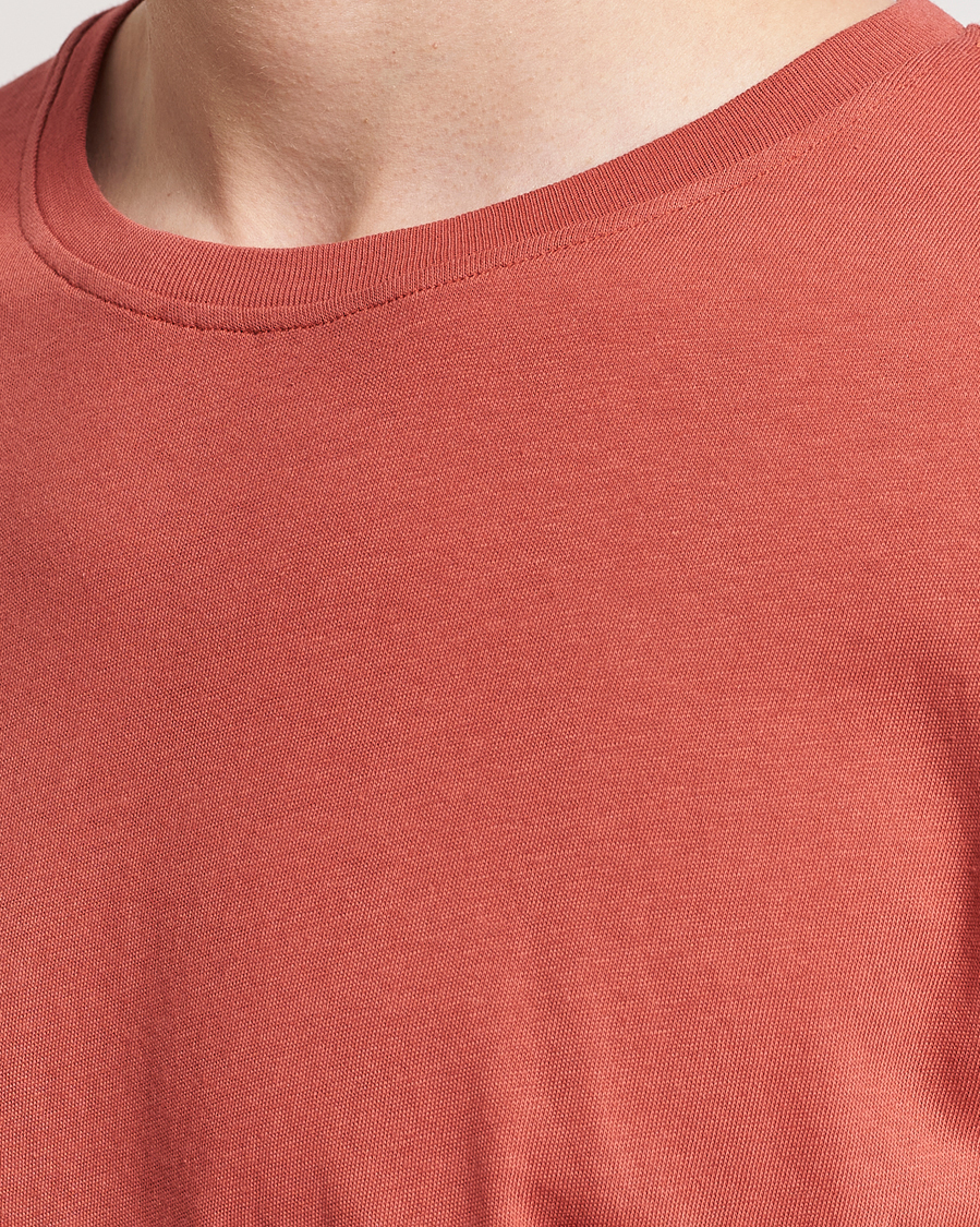 Homme | T-shirts | Merz b. Schwanen | Organic Cotton Washed Crew Neck T-Shirt Newman Red
