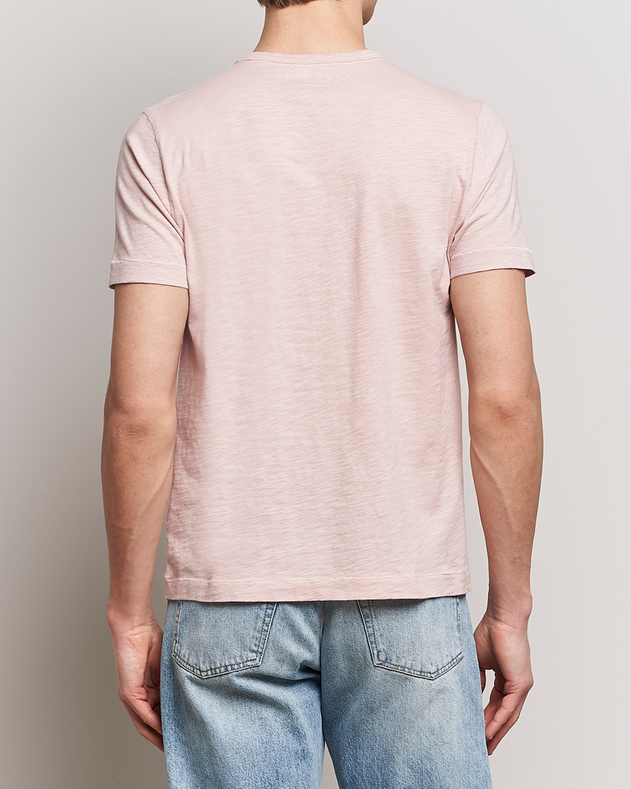 Homme | T-shirts | Merz b. Schwanen | Organic Pima Cotton Slub Crew Neck T-Shirt Dusted Pink