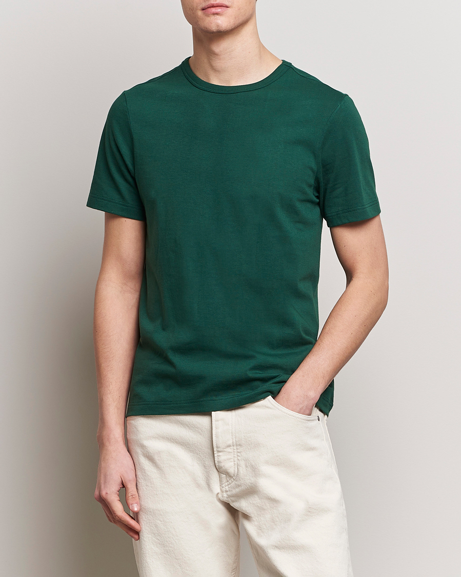 Homme | T-shirts À Manches Courtes | Merz b. Schwanen | 1950s Classic Loopwheeled T-Shirt Classic Green