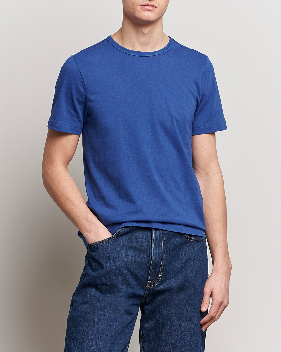 Homme | Vêtements | Merz b. Schwanen | 1950s Classic Loopwheeled T-Shirt Vintage Blue