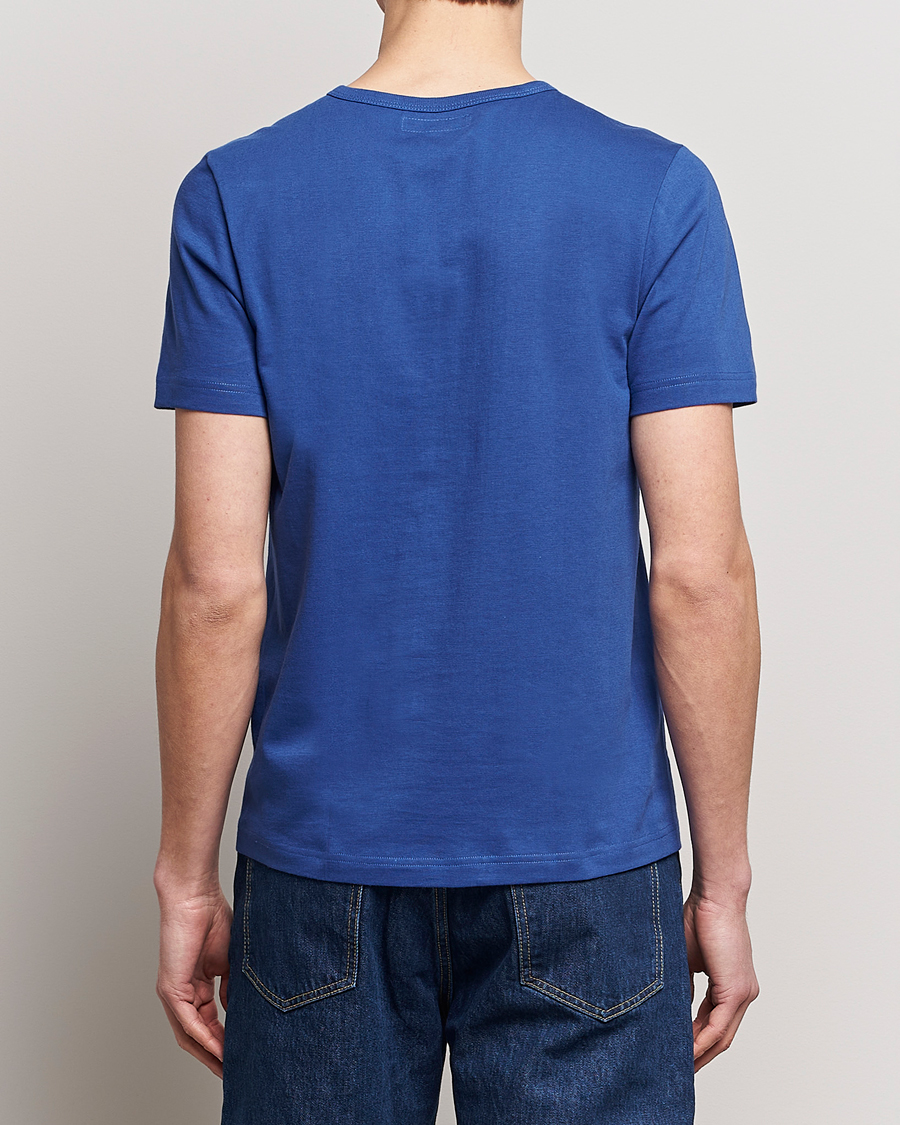 Homme | T-shirts | Merz b. Schwanen | 1950s Classic Loopwheeled T-Shirt Vintage Blue