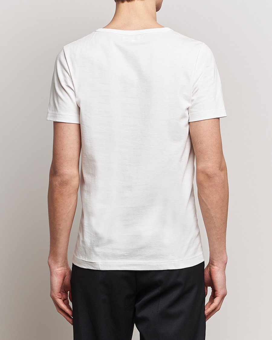Homme | T-shirts | Merz b. Schwanen | 1970s Classic Loopwheeled V-Neck T-Shirt White