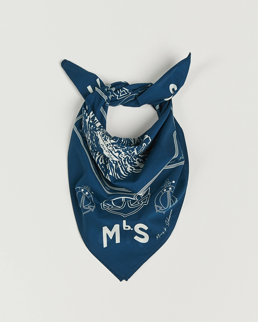 Homme | Merz b. Schwanen Cotton Bandana Ink Blue | Merz b. Schwanen | Cotton Bandana Ink Blue