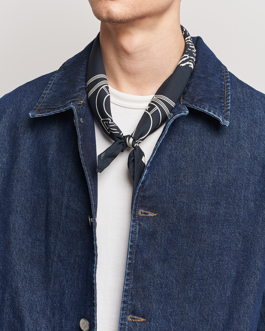 Homme | Merz b. Schwanen Cotton Bandana Charcoal | Merz b. Schwanen | Cotton Bandana Charcoal