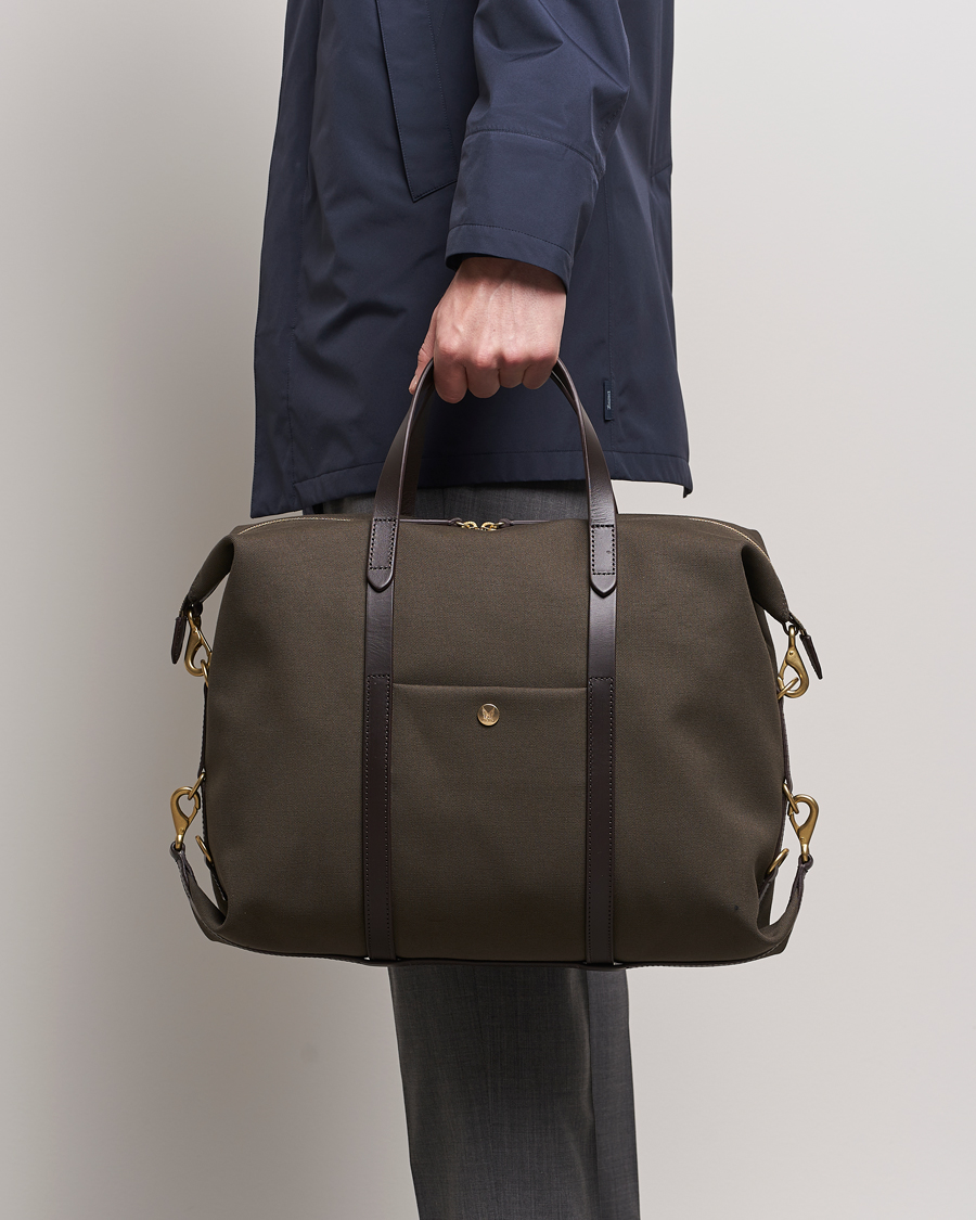 Homme | Business & Beyond | Mismo | M/S Utility Nylon Duffle Bag Army/Dark Brown