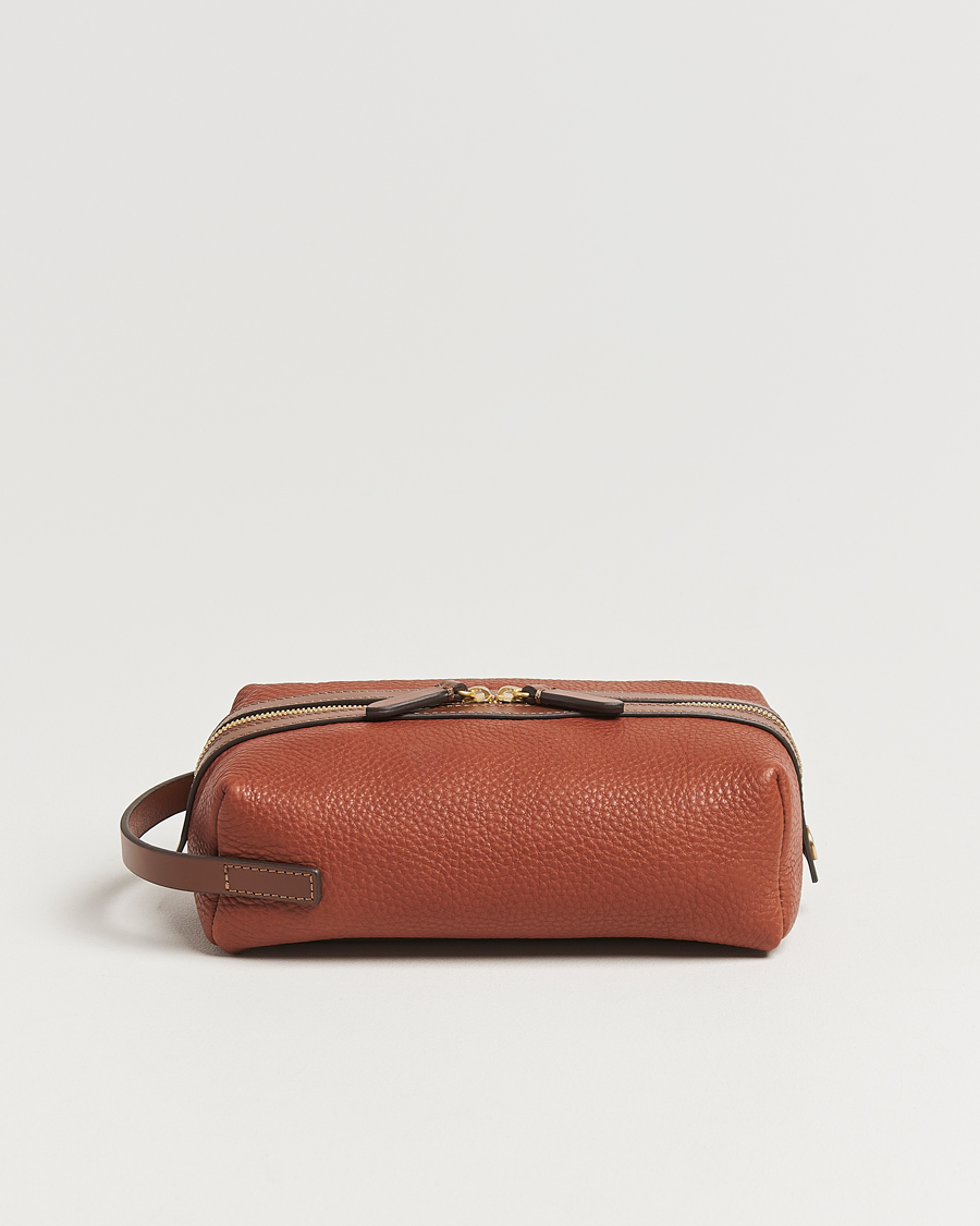 Homme | Sacs | Mismo | Groom Pebbled Leather Washbag Tabac/Cuoio