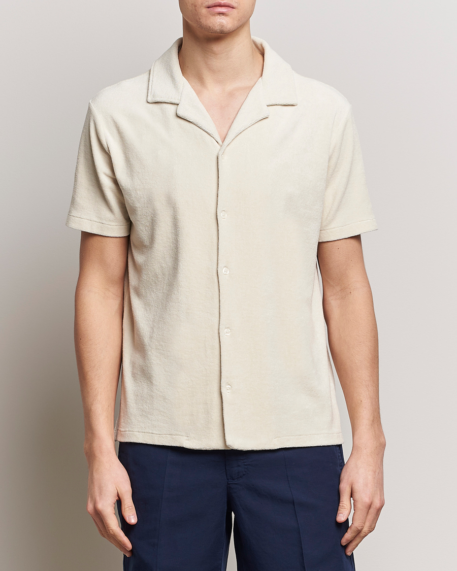 Homme | Chemises | Altea | Terry Bowling Shirt Light Beige