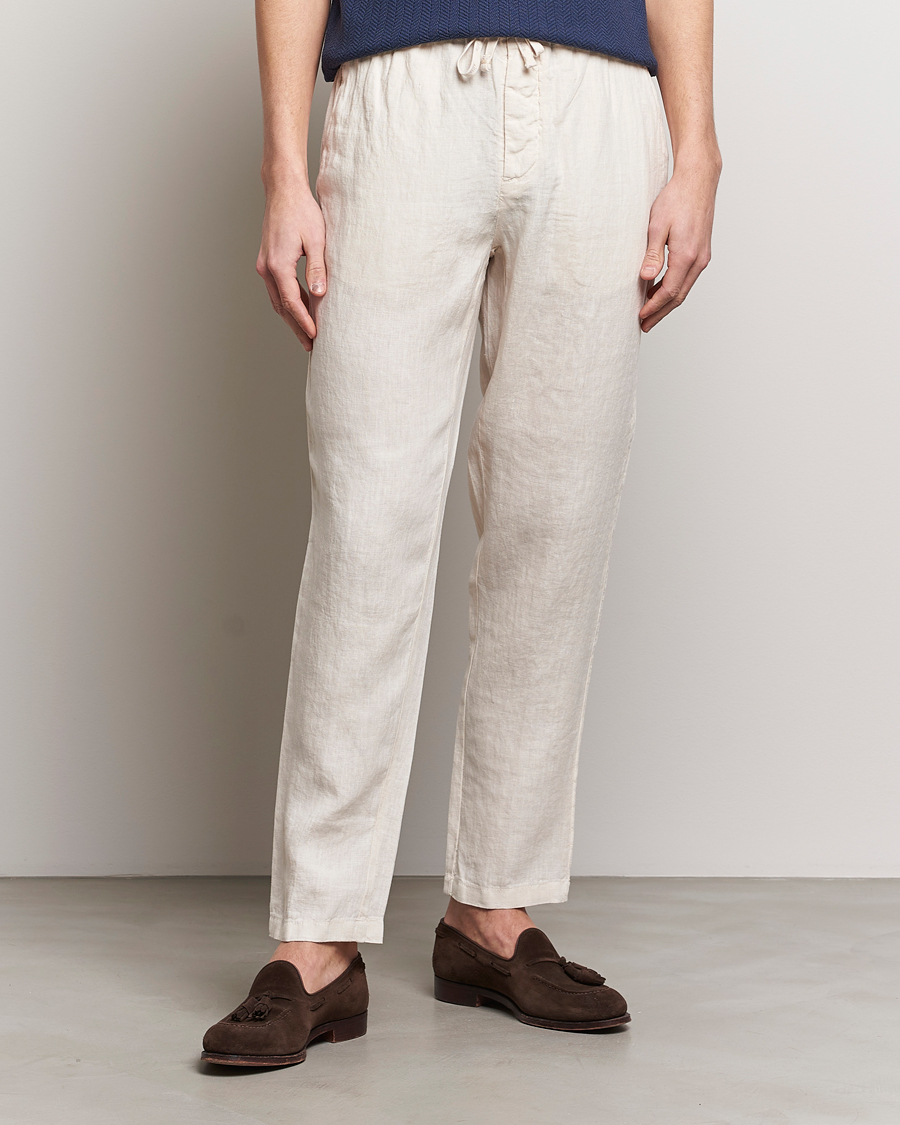 Homme | La collection lin | Altea | Linen Drawstring Pants Beige