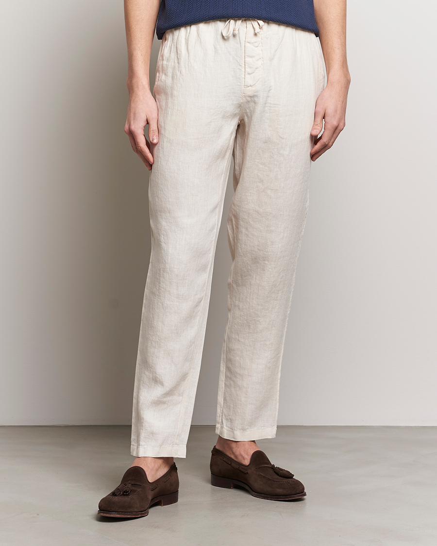 Homme | Pantalons | Altea | Linen Drawstring Pants Beige