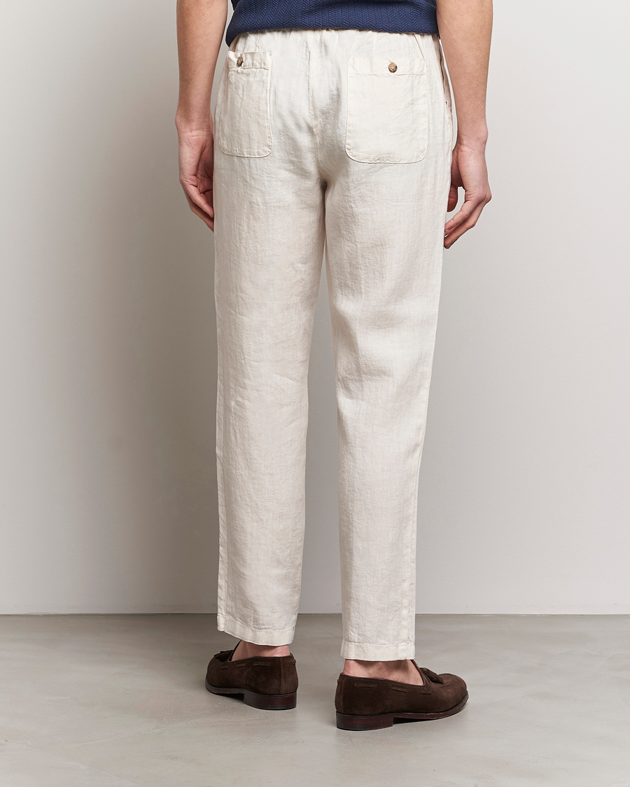 Homme | Pantalons | Altea | Linen Drawstring Pants Beige