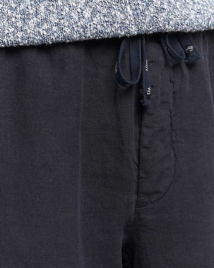 Homme | Shorts | Altea | Linen Drawstring Shorts Navy