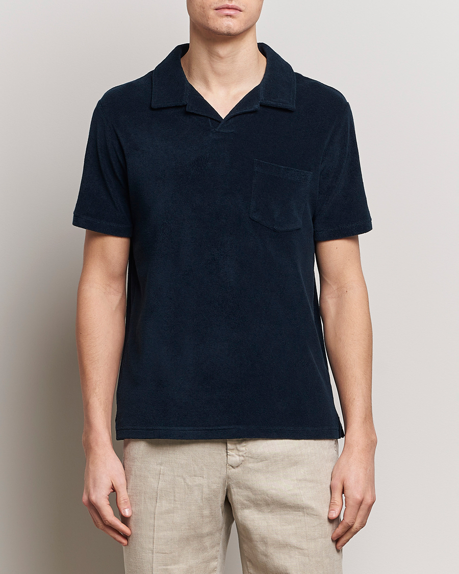 Homme | La Collection French Terry | Altea | Terry Cotton Polo Navy