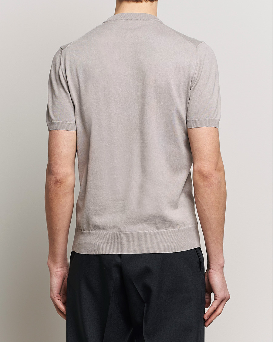Homme | T-shirts | Altea | Extrafine Cotton Knit T-Shirt Taupe