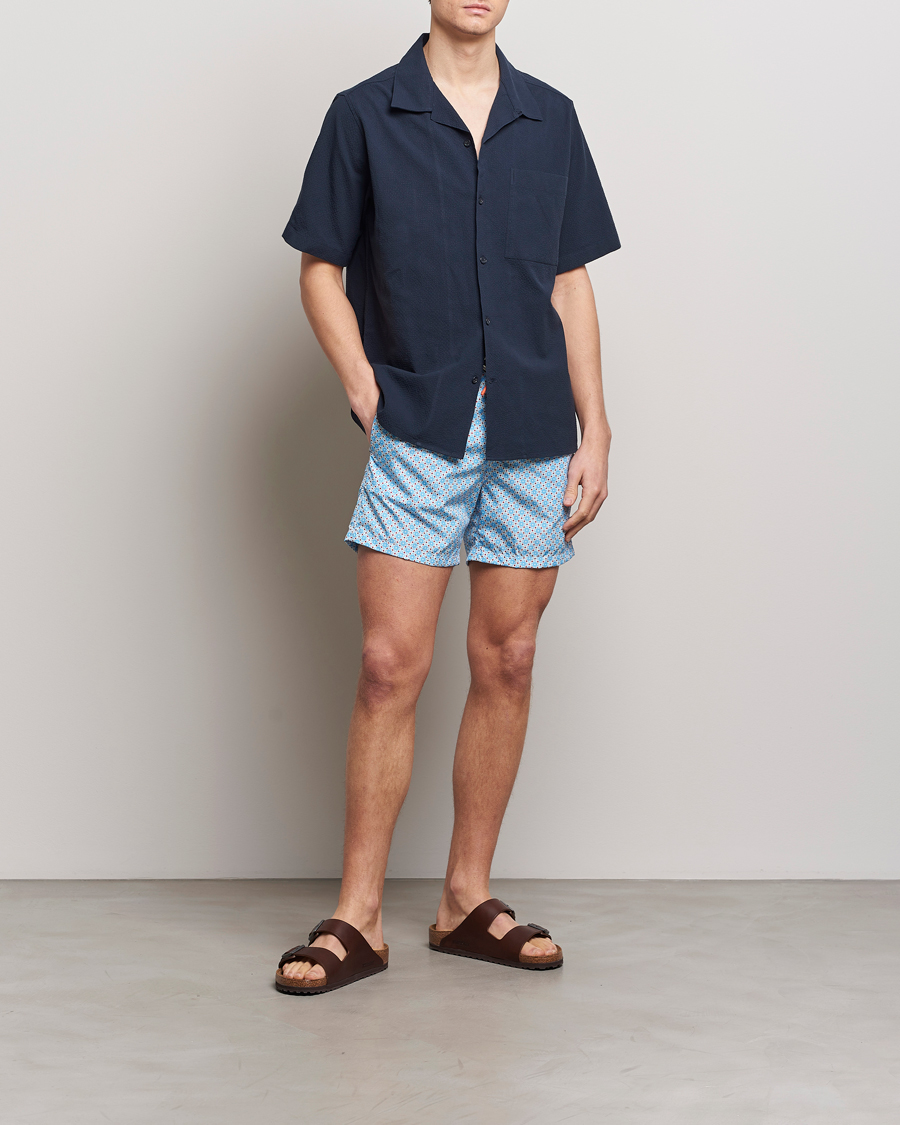 Homme | Maillots De Bain | Altea | Printed Swim Shorts Light Blue