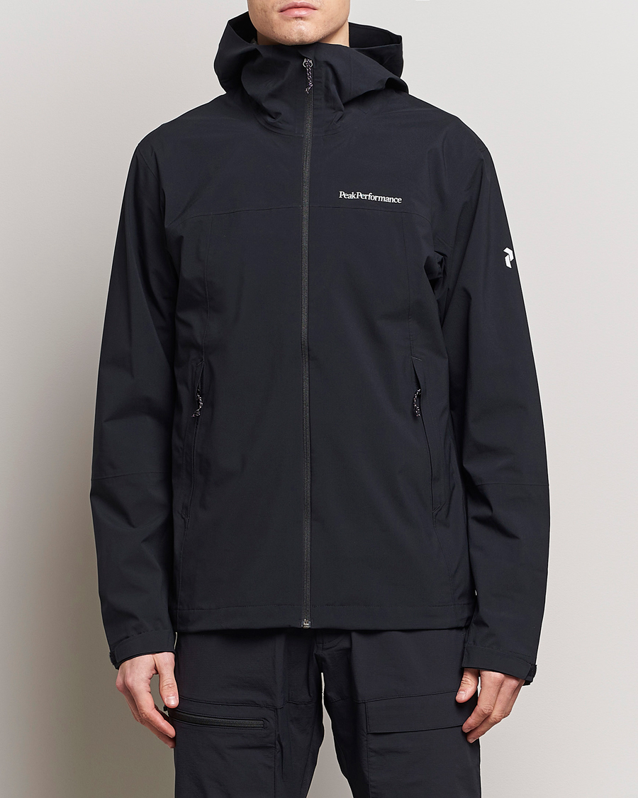 Homme | Manteaux Et Vestes | Peak Performance | Trail Hipe Hooded Shell Jacket Black