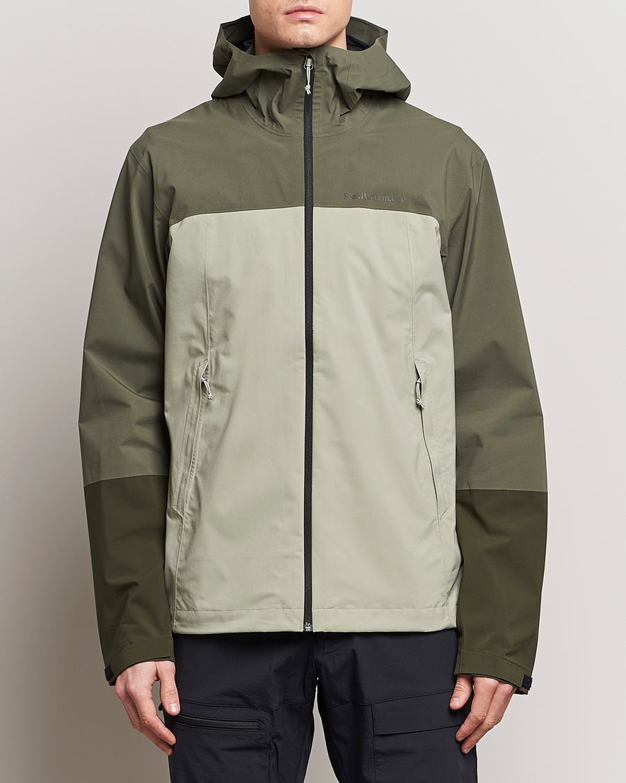 Homme | Vestes Coquille | Peak Performance | Trail Hipe Hooded Jacket Pine Needle/Limit Green