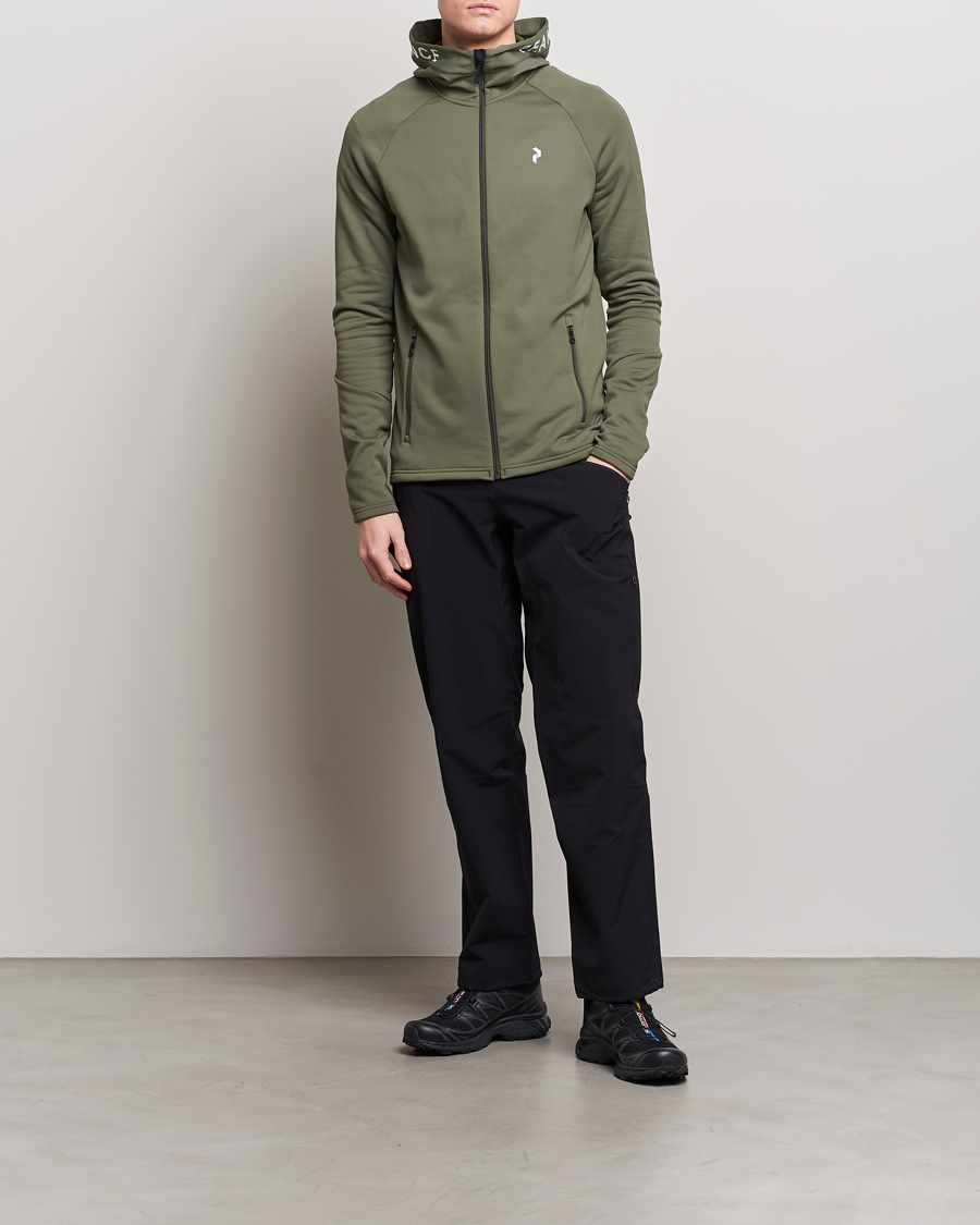 Homme | Pulls Et Tricots | Peak Performance | Rider Hooded Full Zip Pine Needle