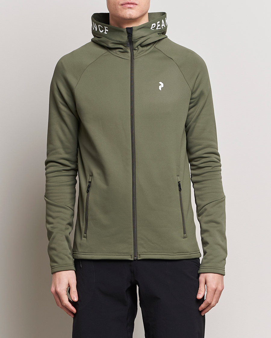 Homme | Pulls Et Tricots | Peak Performance | Rider Hooded Full Zip Pine Needle