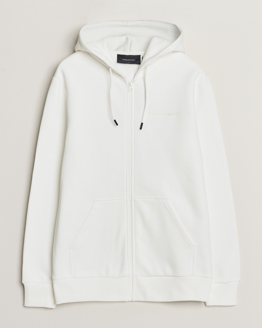 Homme | Pulls Et Tricots | Peak Performance | Original Logo Full Zip Hoodie Off White
