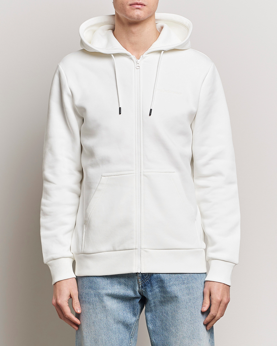 Homme | Pulls Et Tricots | Peak Performance | Original Logo Full Zip Hoodie Off White