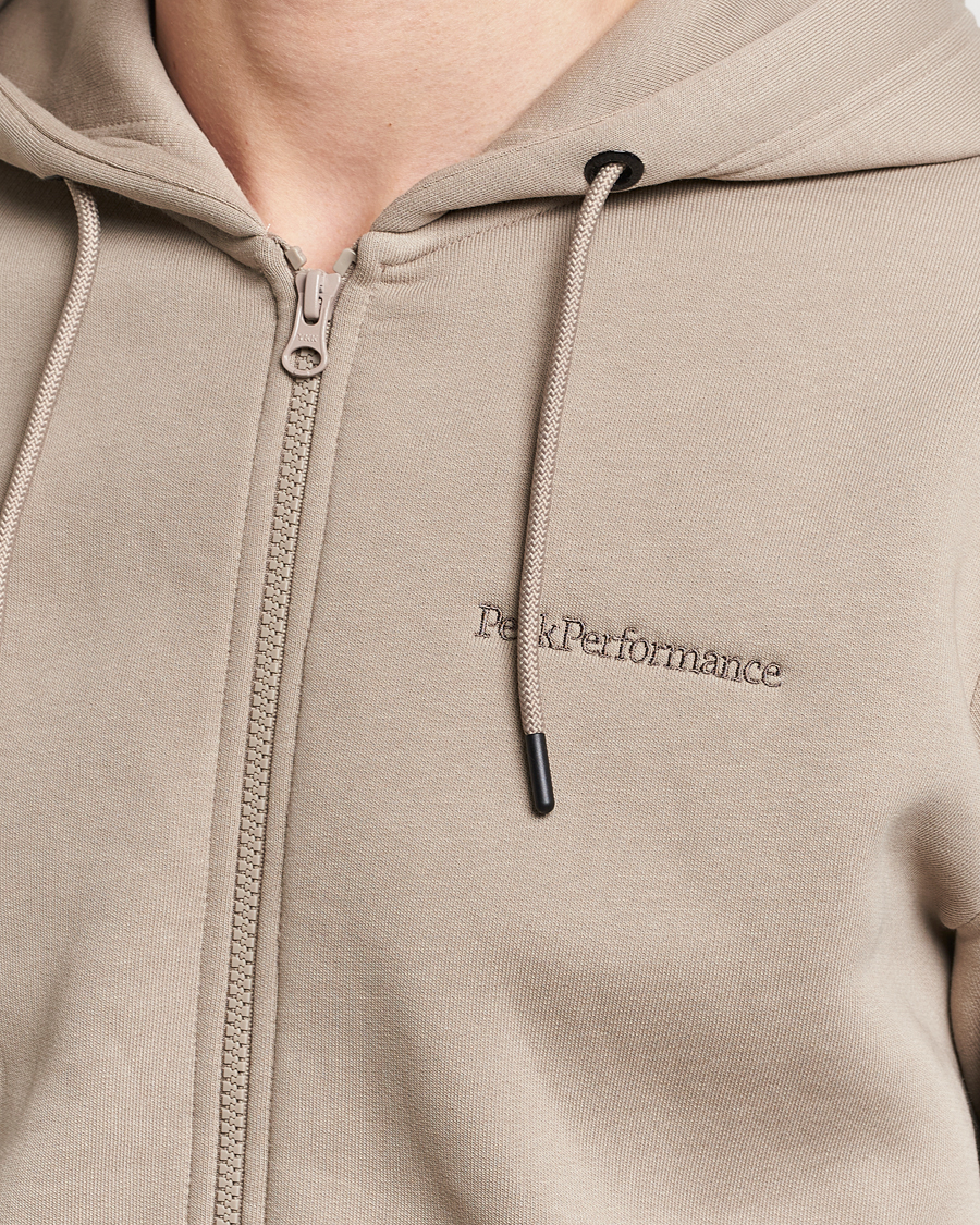 Homme | Pulls Et Tricots | Peak Performance | Original Logo Full Zip Hoodie Avid Beige