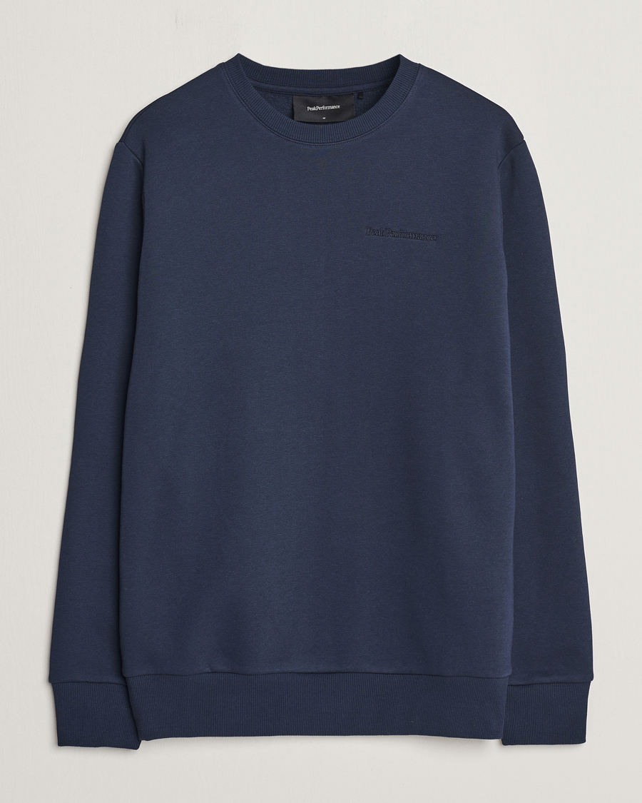 Homme | Pulls Et Tricots | Peak Performance | Original Logo Crew Neck Sweatshirt Blue Shadow