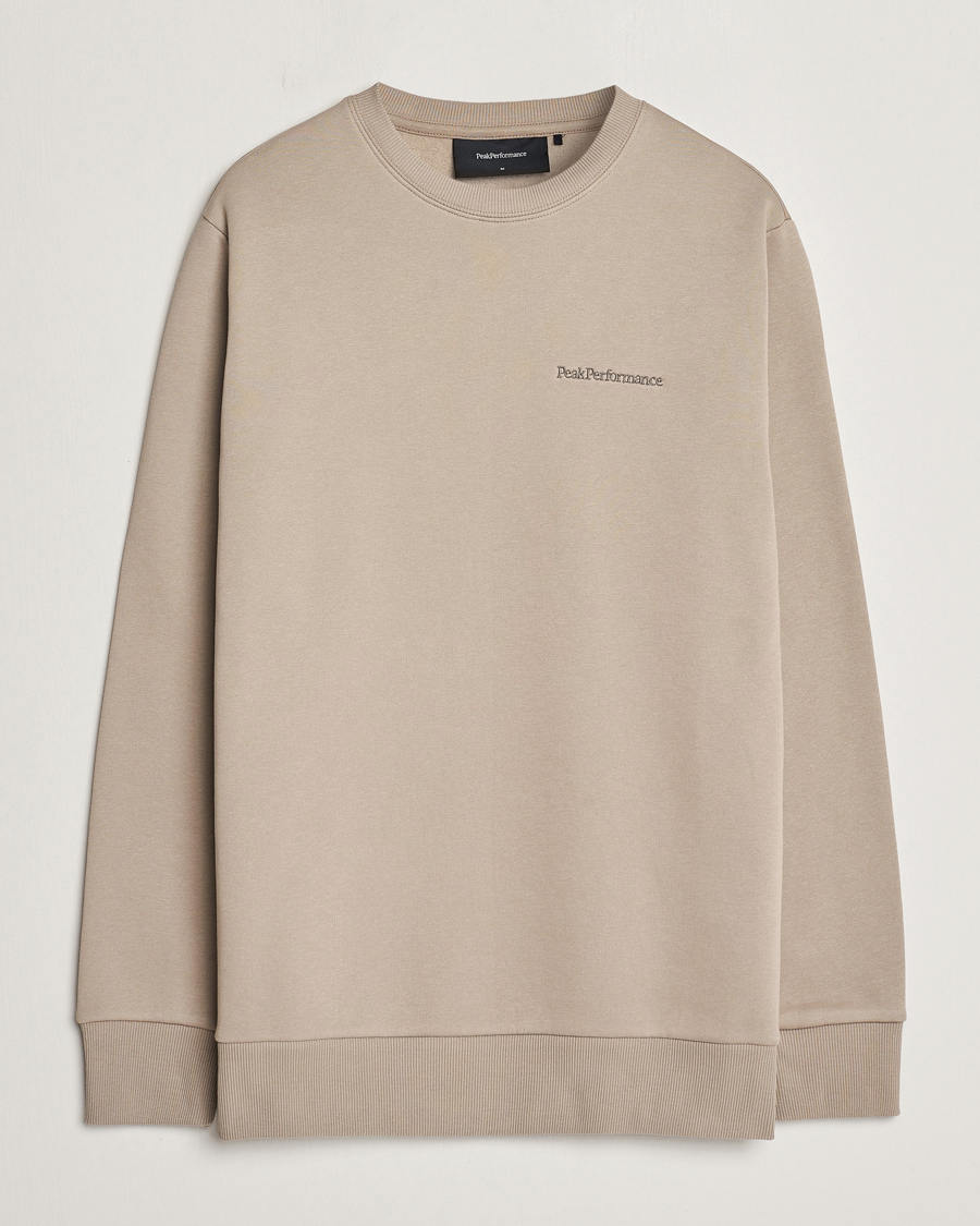 Homme | Pulls Et Tricots | Peak Performance | Original Logo Crew Neck Sweatshirt Avid Beige