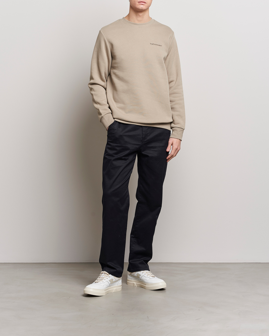 Homme | Pulls Et Tricots | Peak Performance | Original Logo Crew Neck Sweatshirt Avid Beige