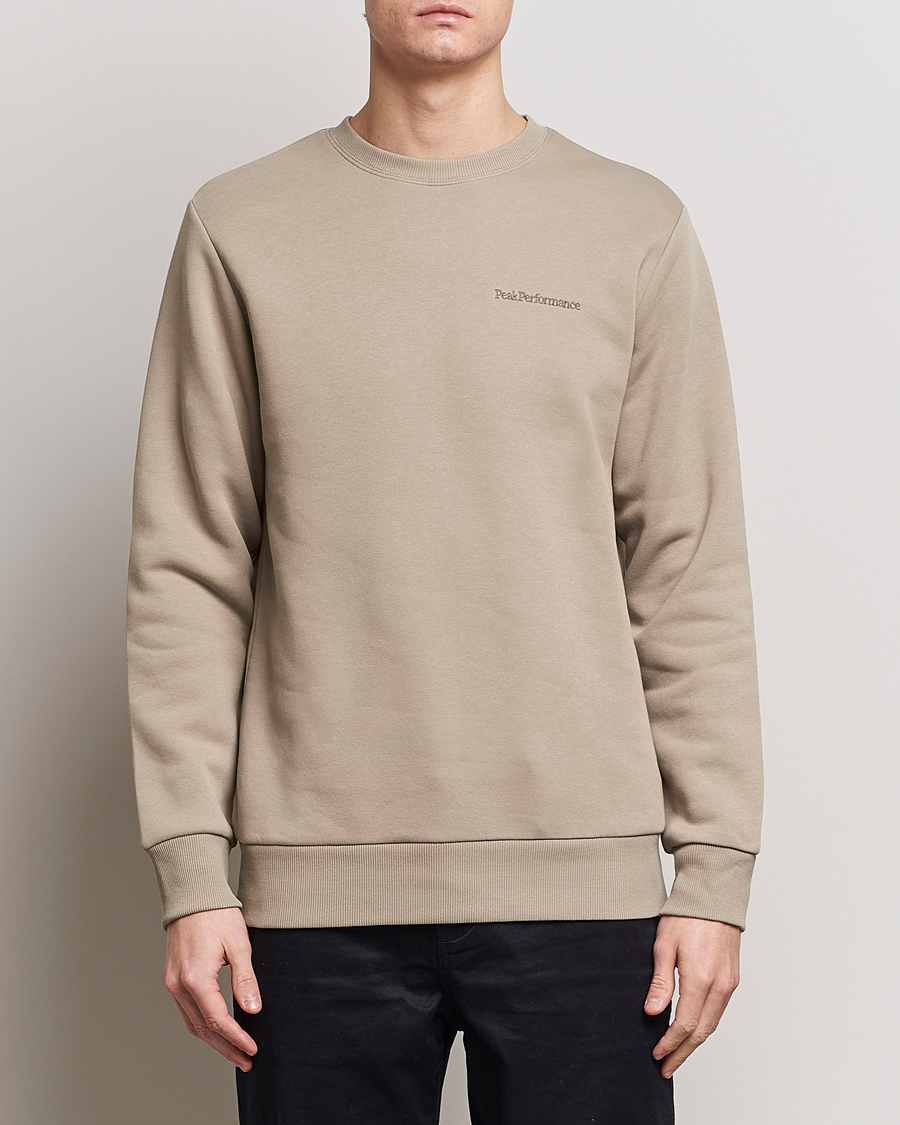 Homme | Pulls Et Tricots | Peak Performance | Original Logo Crew Neck Sweatshirt Avid Beige