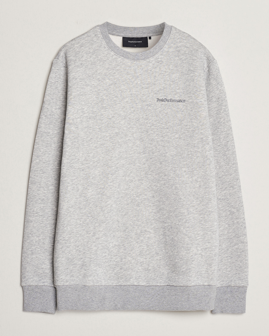 Homme | Pulls Et Tricots | Peak Performance | Original Logo Crew Neck Sweatshirt Grey Melange
