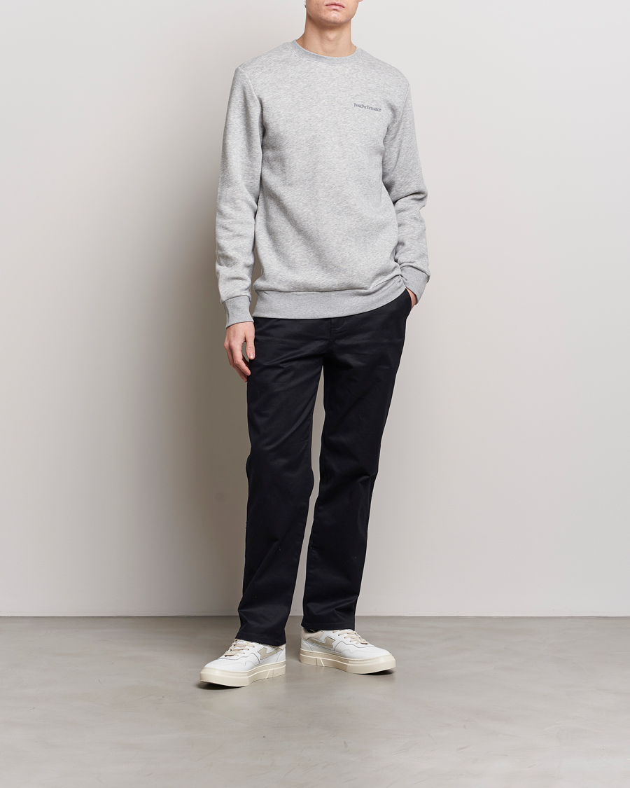 Homme | Pulls Et Tricots | Peak Performance | Original Logo Crew Neck Sweatshirt Grey Melange