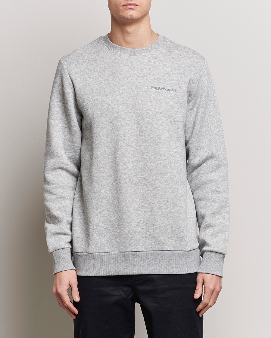 Homme | Vêtements | Peak Performance | Original Logo Crew Neck Sweatshirt Grey Melange