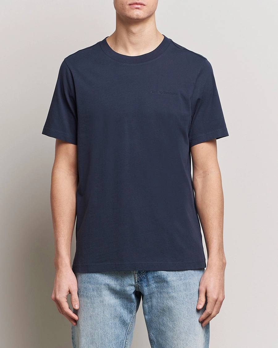 Homme | T-shirts À Manches Courtes | Peak Performance | Original Logo Crew Neck T-Shirt Blue Shadow