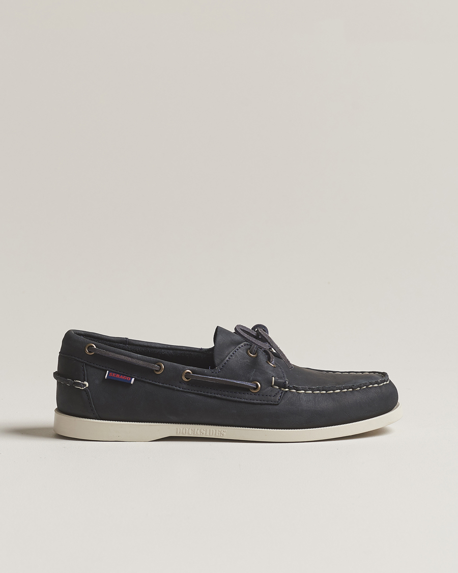 Homme | Chaussures Bateau | Sebago | Dockside Nubuck Boat Shoe Blue Navy