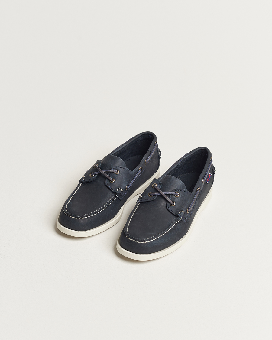 Homme | Chaussures Bateau | Sebago | Dockside Nubuck Boat Shoe Blue Navy