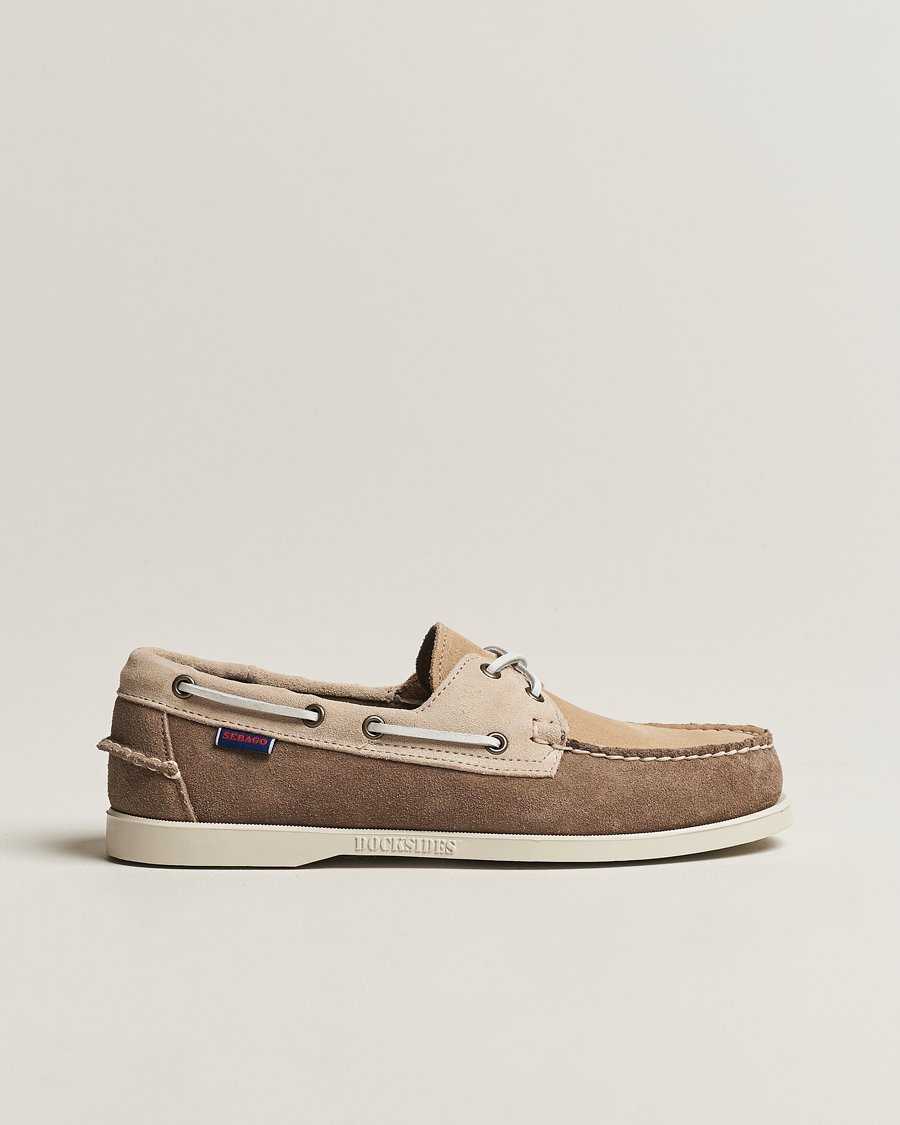 Homme | Sebago Docksides Portland Jib Boat Shoe Sage/Taupe/Camel | Sebago | Docksides Portland Jib Boat Shoe Sage/Taupe/Camel