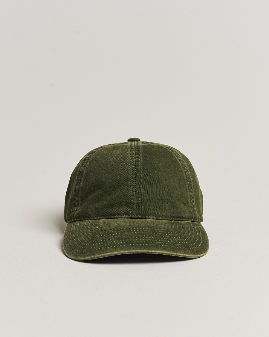 Homme | Varsity Headwear Washed Cotton Baseball Cap Green | Varsity Headwear | Washed Cotton Baseball Cap Green