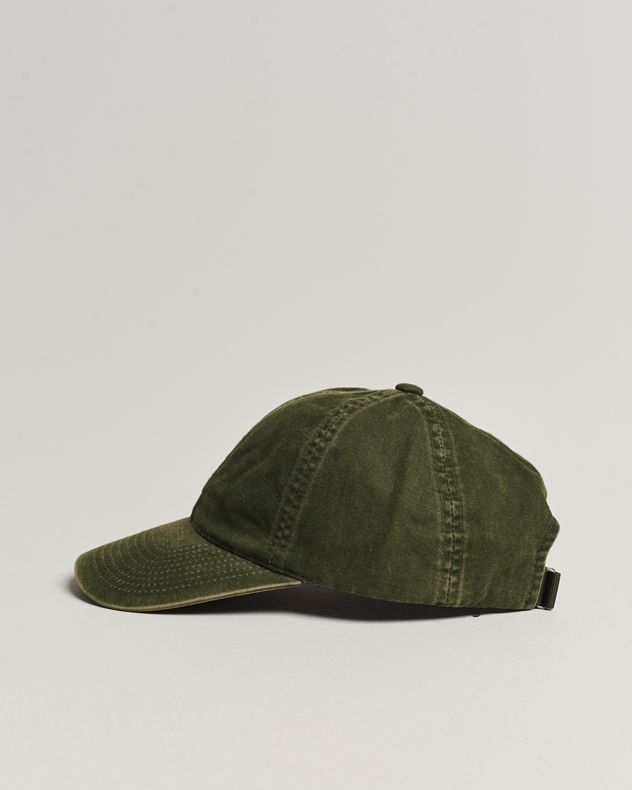 Homme | Varsity Headwear Washed Cotton Baseball Cap Green | Varsity Headwear | Washed Cotton Baseball Cap Green