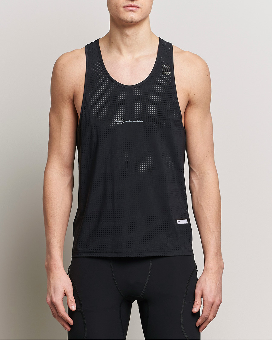 Homme | T-shirts | Satisfy | Space-O Singlet Black