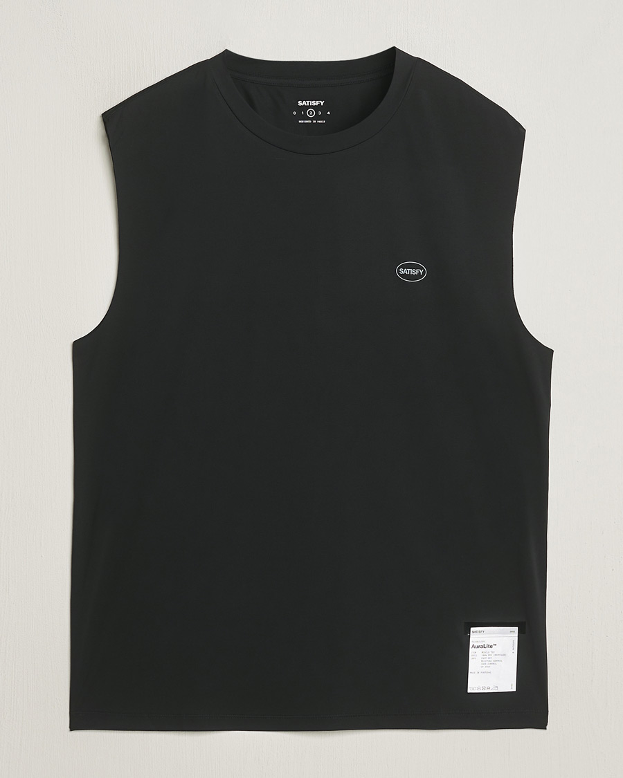 Homme | T-shirts | Satisfy | AuraLite Muscle Tee Black
