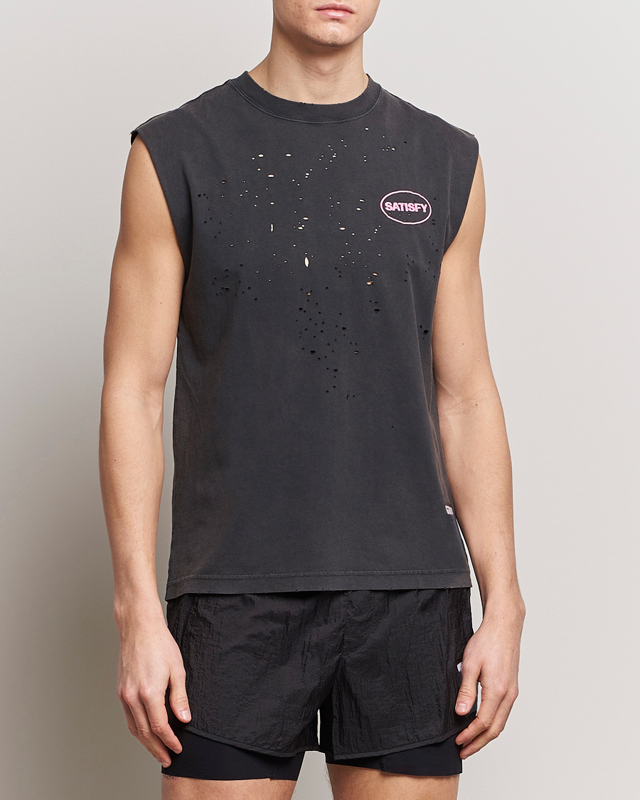 Homme | T-shirts | Satisfy | MothTech Muscle Tee Aged Black