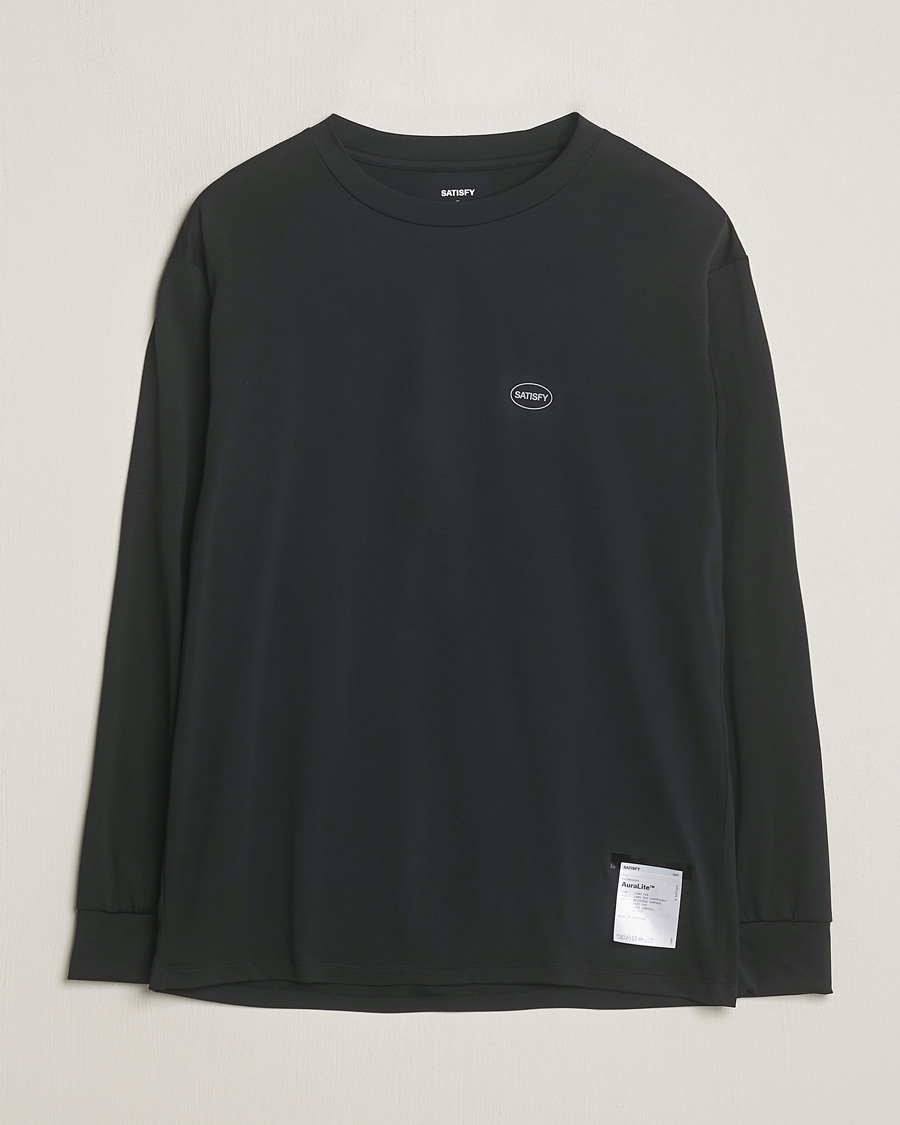 Homme | T-shirts | Satisfy | AuraLite Long Sleeve T-Shirt Black