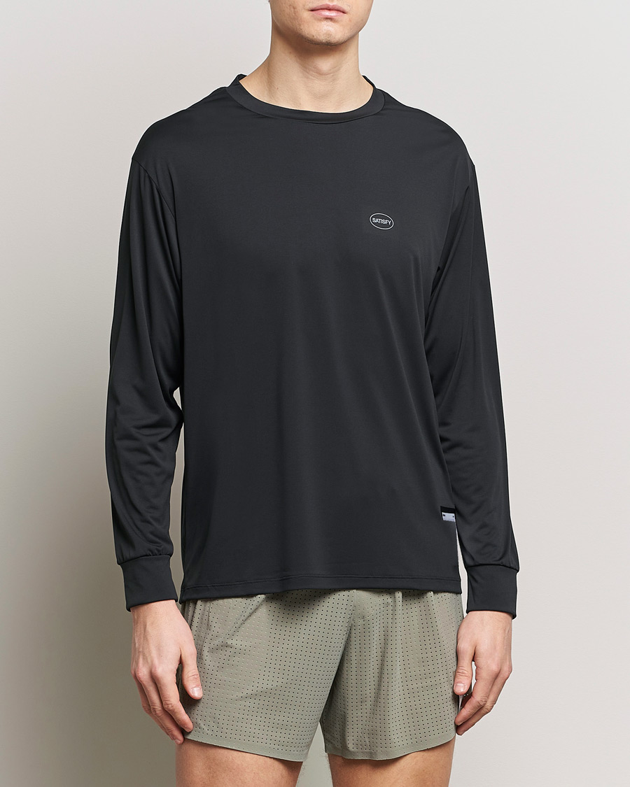 Homme | T-shirts | Satisfy | AuraLite Long Sleeve T-Shirt Black