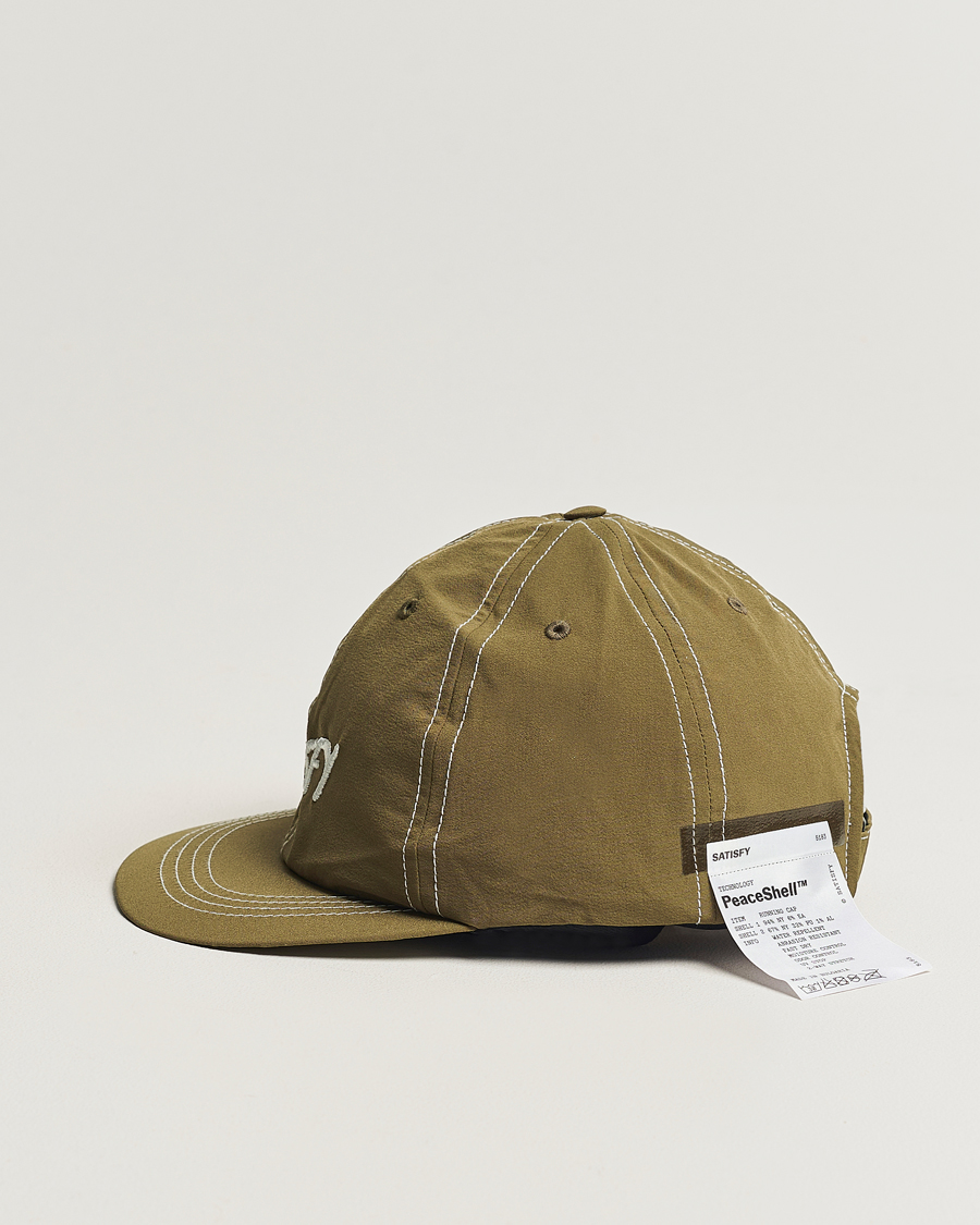 Homme | Bobs Et Casquettes | Satisfy | PeaceShell Running Cap Oil Green