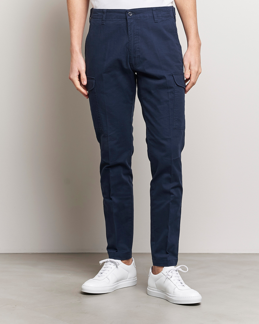 Men | Cargo Trousers | Dockers | Slim Cotton Cargo Pants Navy