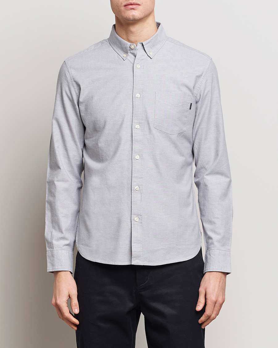 Homme |  | Dockers | Cotton Stretch Oxford Shirt Medium Grey Heather