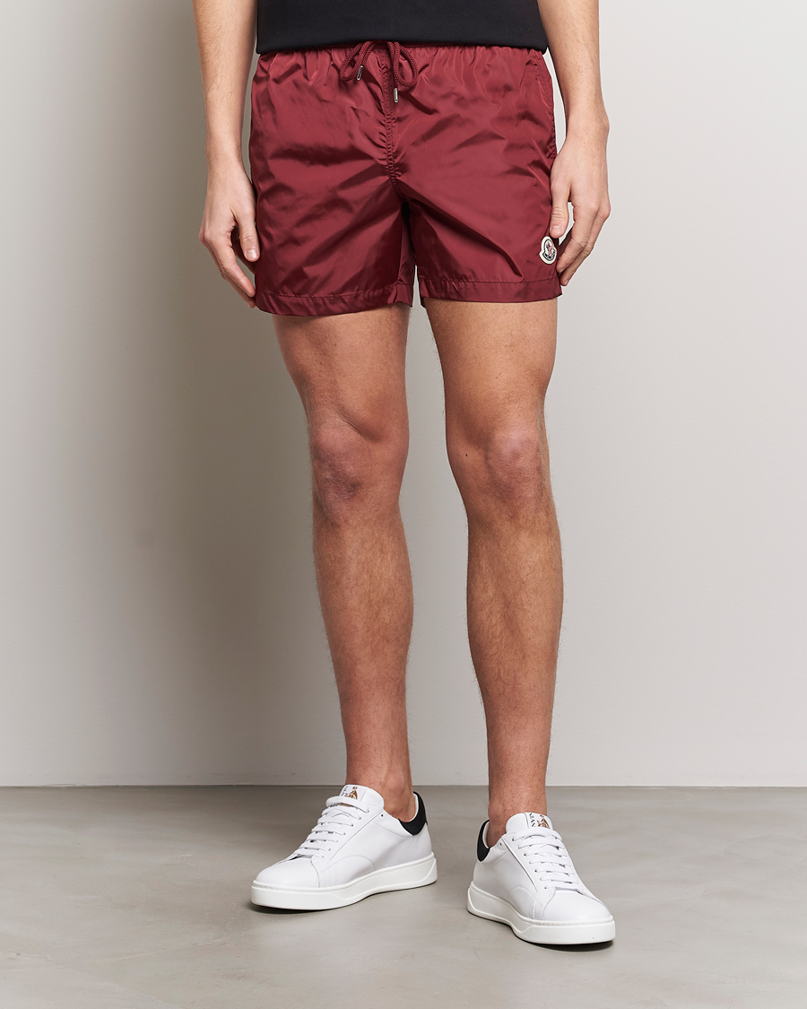 Homme | Maillots De Bain | Moncler | Nylon Swim Shorts Burgundy