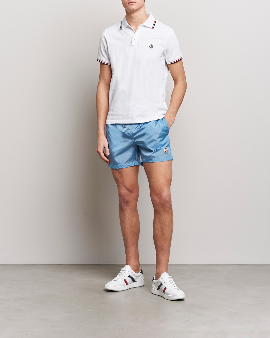 Homme | Maillots De Bain | Moncler | Nylon Swim Shorts Light Blue