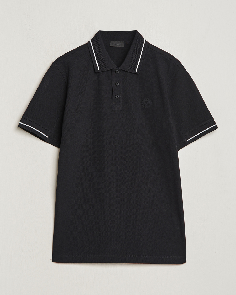 Homme | Polos | Moncler | Tonal Logo Polo Black